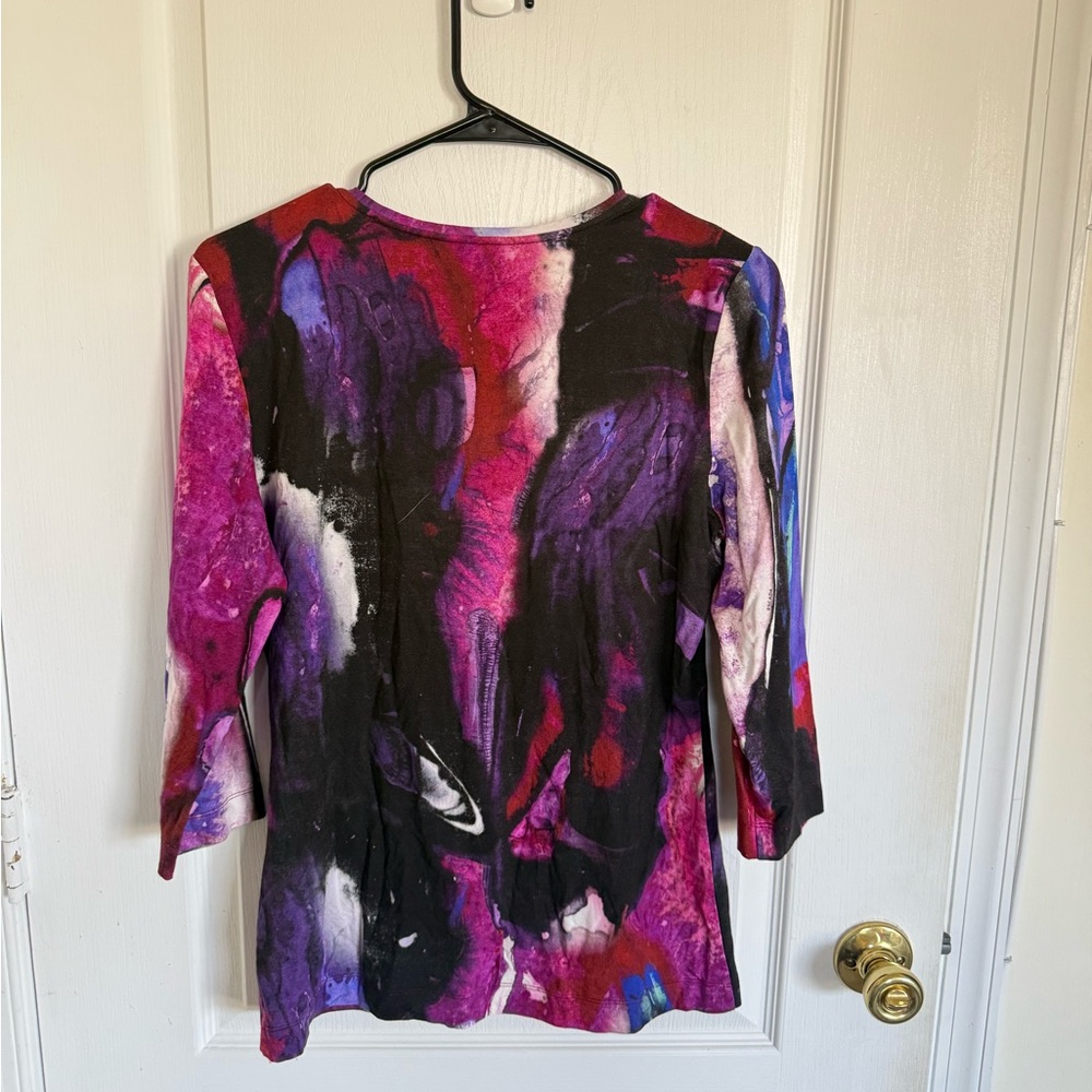 Escada Evelinde Top in Fantasy Abstract Print - Picture 5 of 6